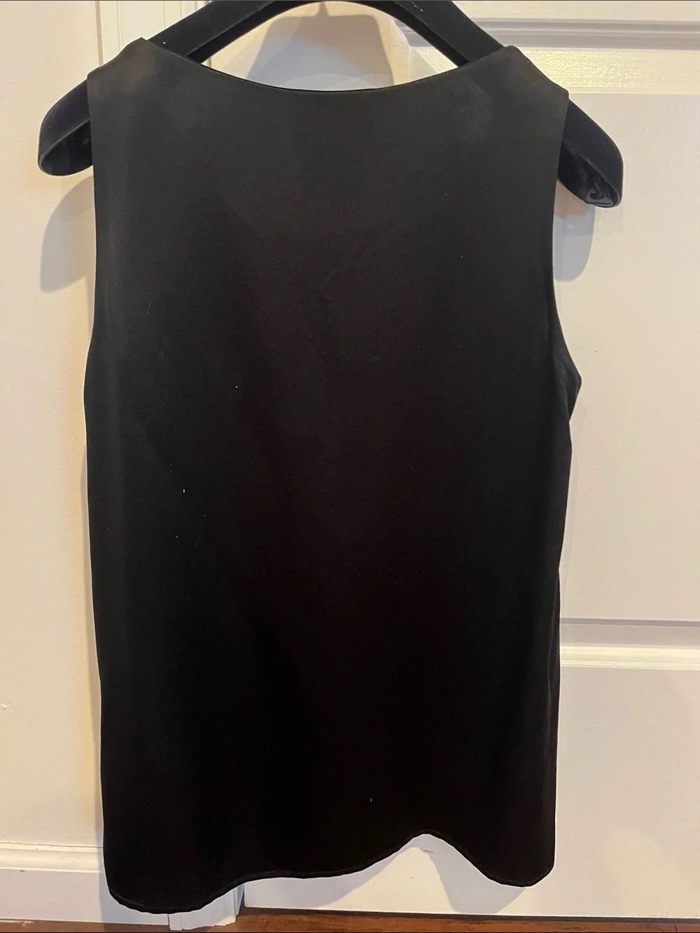 CHANEL Black Sleeveless Silk Top